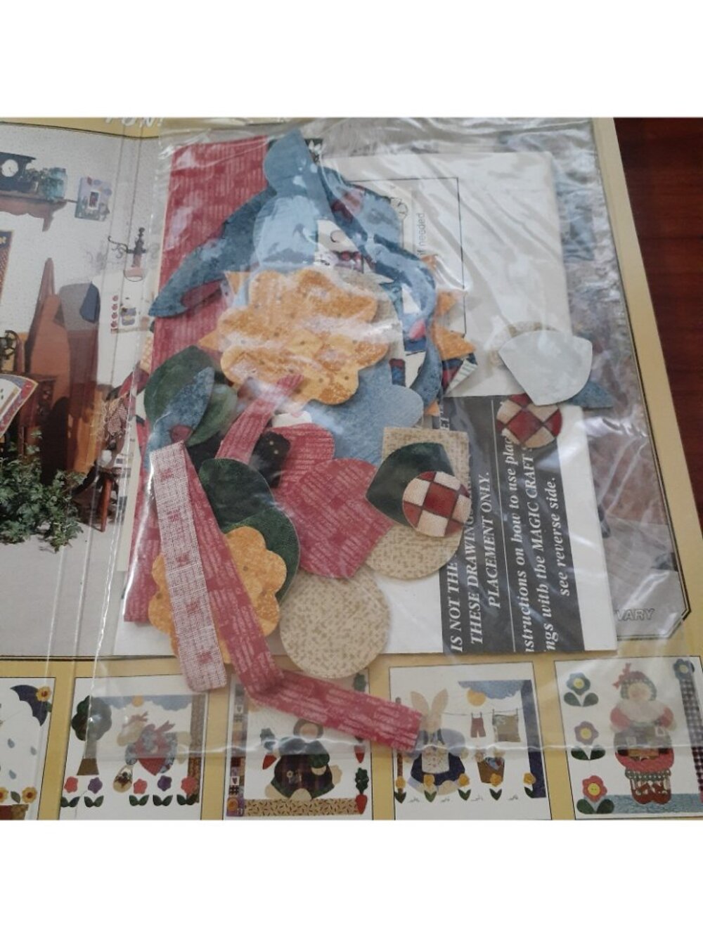 Country Borders Sunnie Blooms #72121 Iron-On Fabric Applique Kit Vintage 1997 - Picture 3 of 9